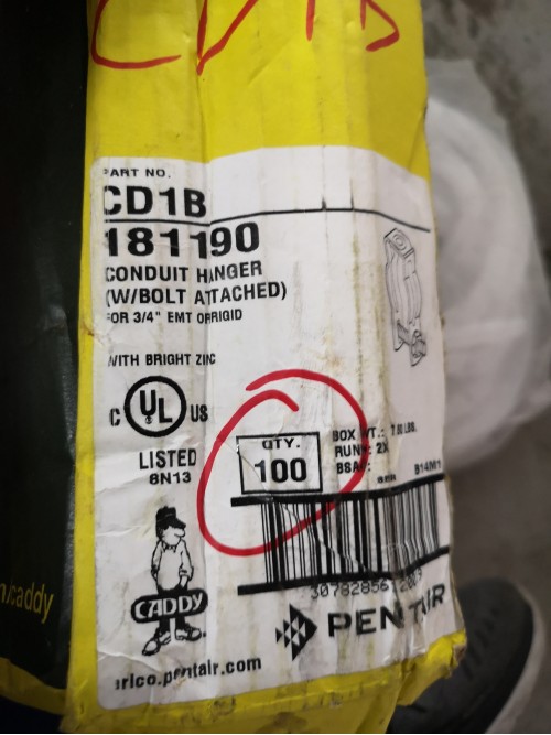 Caddy Conduit Hanger With Bolt Attached CD1B 181190 3/4