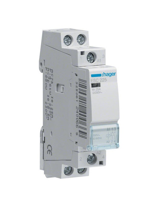 HAGER ESC225 | CONTACTOR 240V 2 POLE 25 AMP 2 N/O