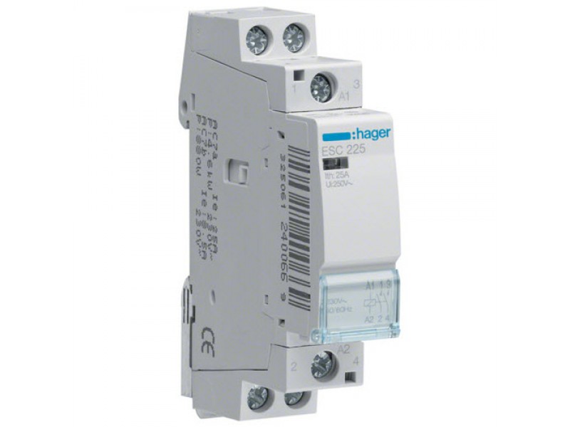 HAGER ESC225 | CONTACTOR 240V 2 POLE 25 AMP 2 N/O