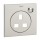 Schneider ULTI  13A 1G SWITCHED SOCKET COVER, BRUSHED SILVER