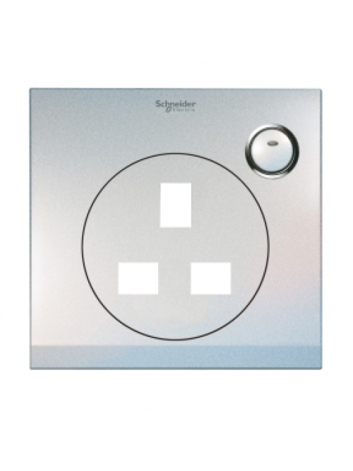 Schneider ULTI 13A 1G SWITCHED SOCKET COVER, PEARL WHIITE