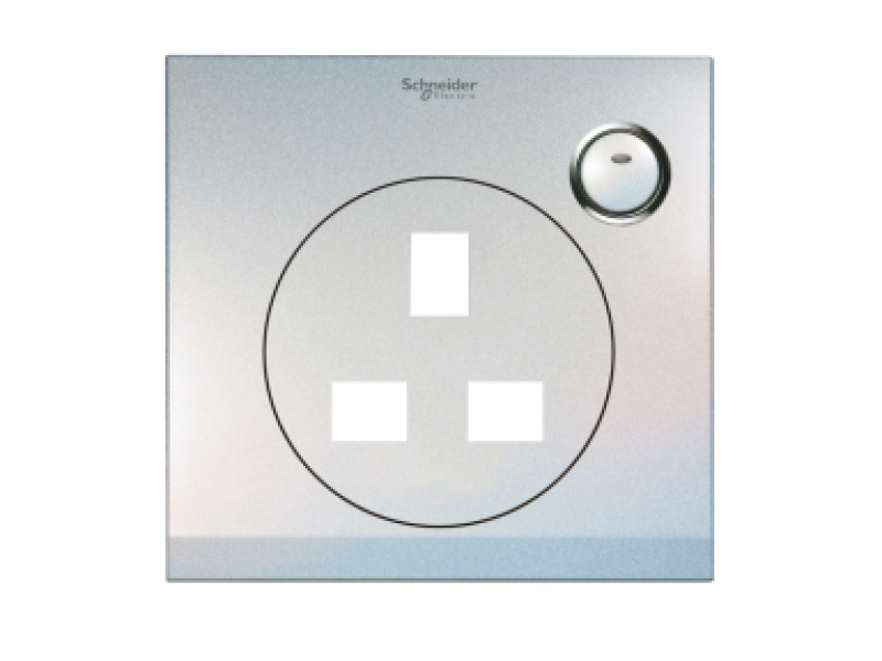 Schneider ULTI 13A 1G SWITCHED SOCKET COVER, PEARL WHIITE