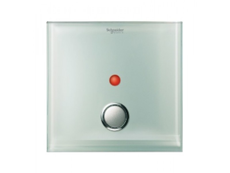 Schneider ULTI 1 GANG DOUBLE POLE SWITCH COVER,CRYSTAL GLASS 