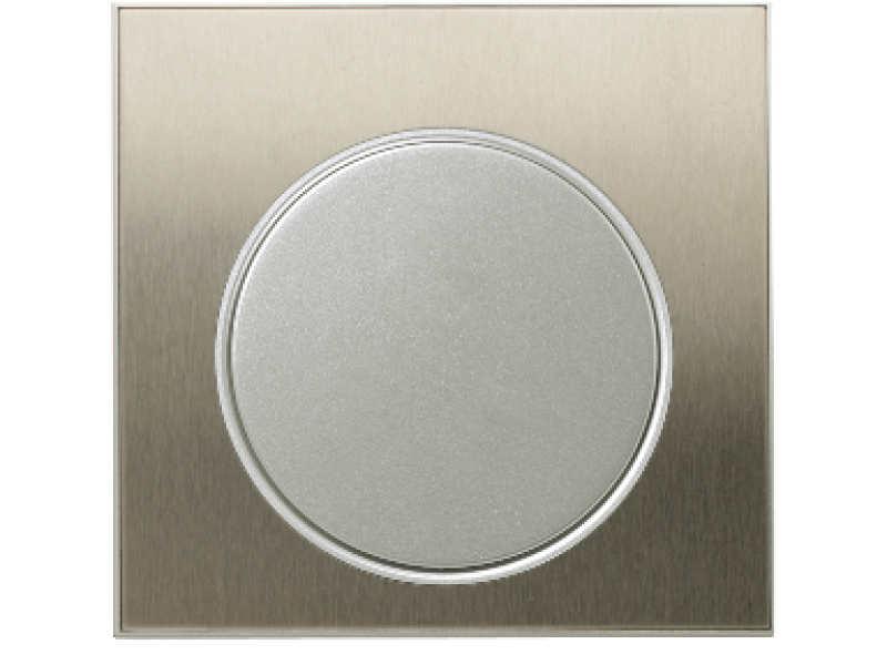 Shneider ULTI 1G BLANK PLATE,SILVER HAIRLINE