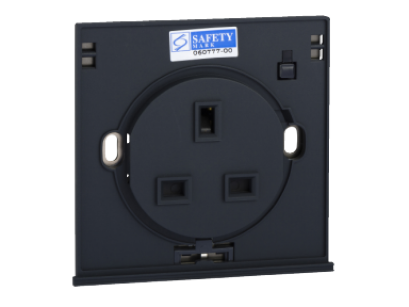 Schneider 13A 1G SW SOCKET MODULE,BLUE LED