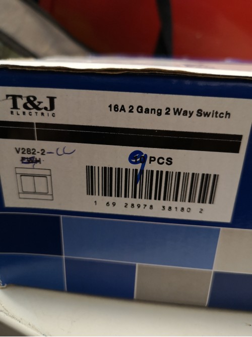 T&j 16A 2 Gang 2 Way Switch 