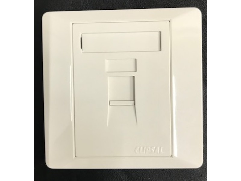 Schneider E2000 E2031SRJK1 Faceplate Only (No Jack) White