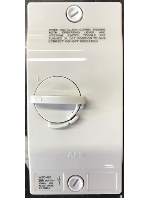 ABB 20A 4 Pole Isolator WSD420 IP66
