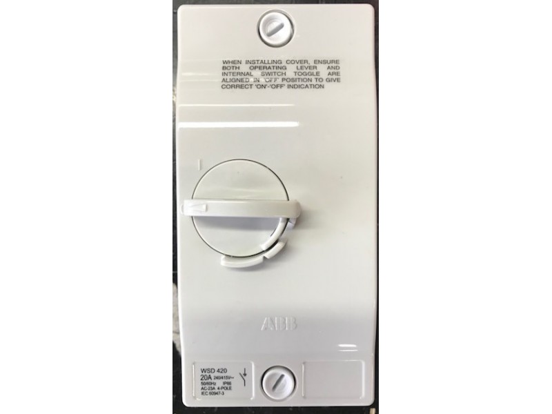 ABB 20A 4 Pole Isolator WSD420 IP66
