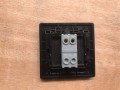 T&J 1G Radiance Bell Press Switch-Gross Black 