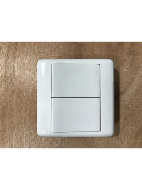 Hager 2G1W Switch (XL9210)-White