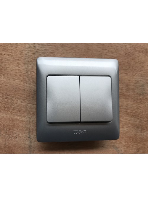 T&J 2G2W Radiance Switch-Gross Silver