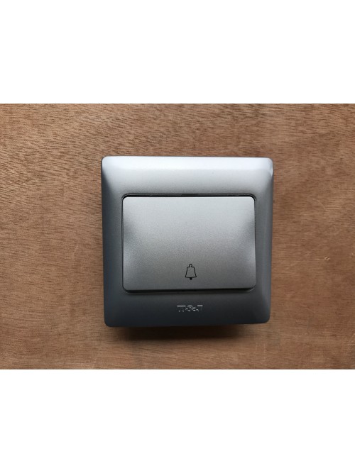 T&J 1G Radiance Bell Press Switch-Gross Silver