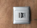 T&J 1G RJ45 Cat6Data Switch Socket-Gross Silver