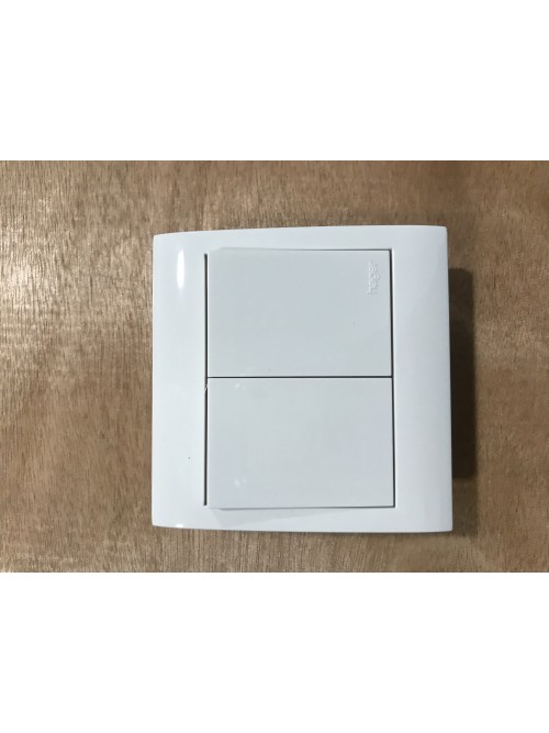 Hager 2G1W Stylea Switch -White