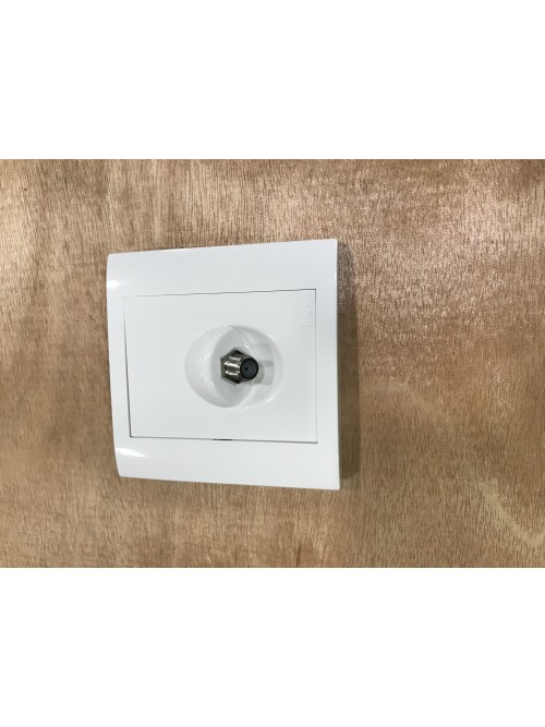 Hager 1G RG6 Stylea TV-White