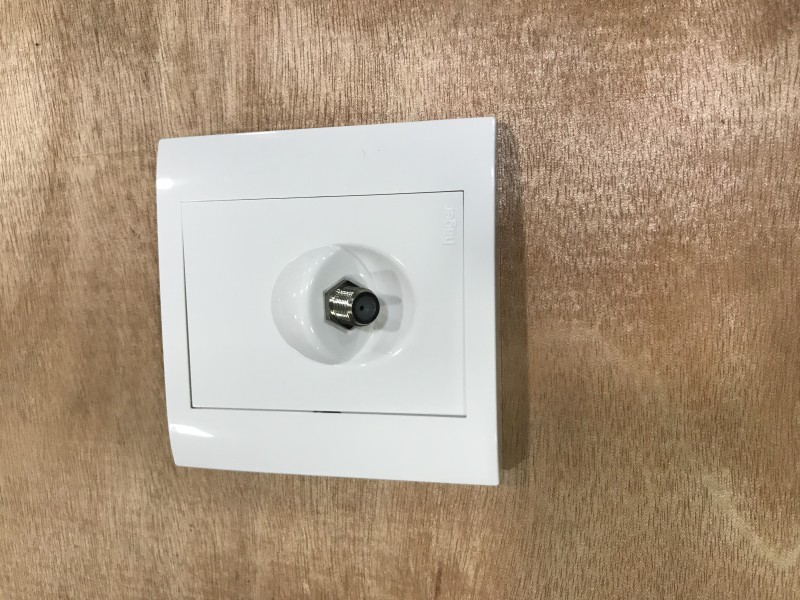 Hager 1G RG6 Stylea TV-White