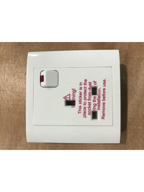 Hager 1G13A Stylea Switch Socket -White 