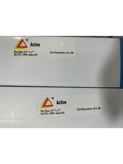 60 x 20 Double Compartment PVC Casing 