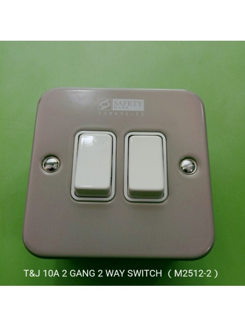 T&J Metal Cladd 2G 2W Switch M2512-2
