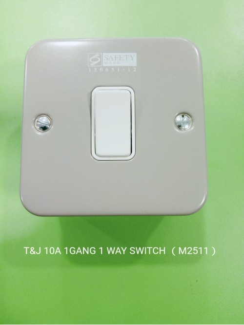 T&J Metal Cladd 1G 1W Switch M2511