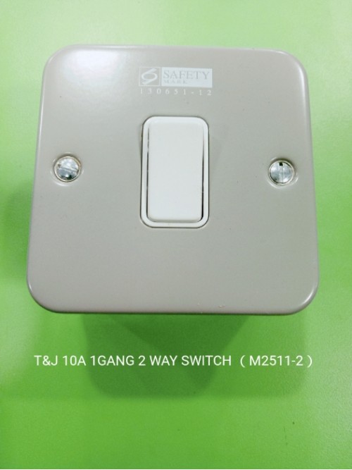 T&J Metal Cladd 1G 2W Switch M2511-2