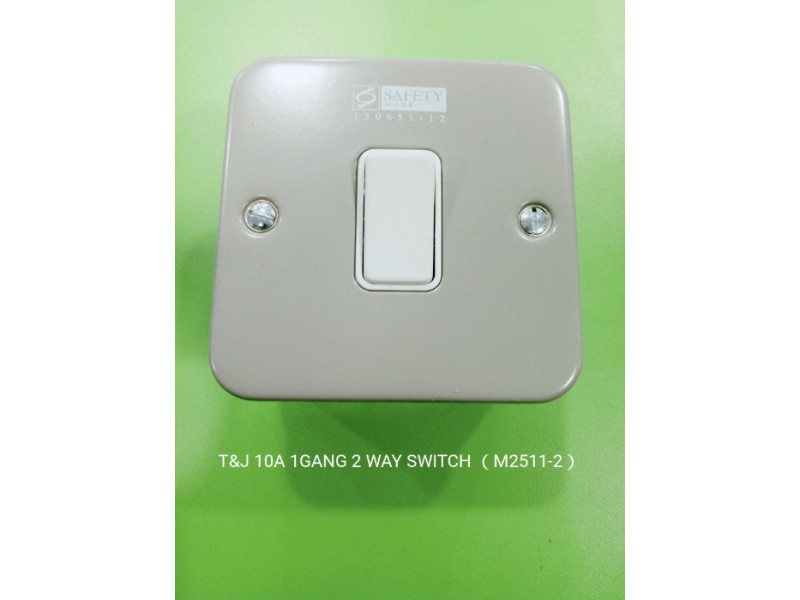 T&J Metal Cladd 1G 2W Switch M2511-2