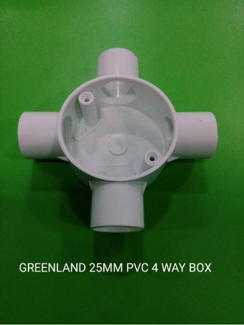 Greenland 25mm PVC Cross-Box (white)
