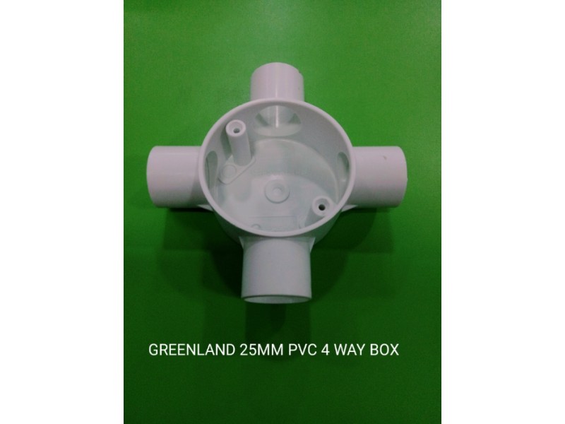 Greenland 25mm PVC Cross-Box (white)