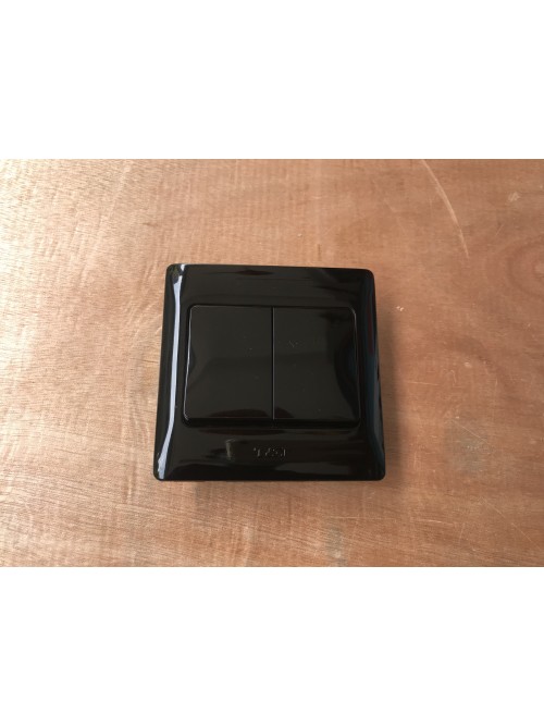 T&J 2G1W Radiance Switch-Gross Black 