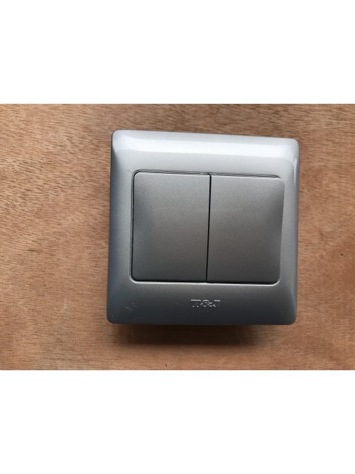 T&J 2G1W Radiance Switch-Gross Silver