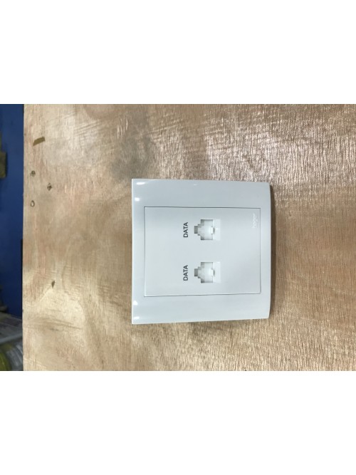 Hager 2G RJ45 Stylea Cat5e-White 