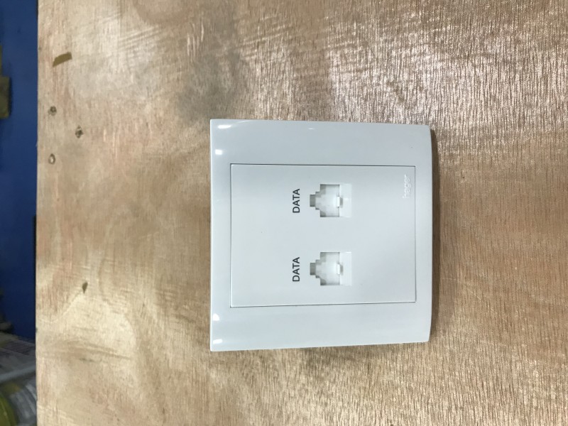 Hager 2G RJ45 Stylea Cat5e-White 