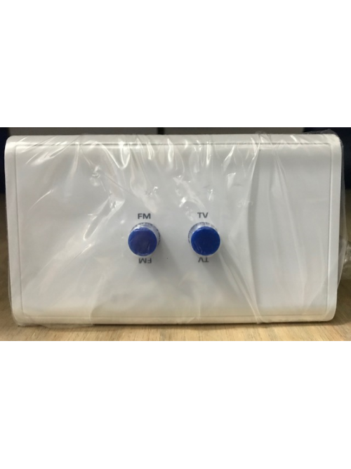 Schneider Pieno E82T32SCV Twin Gang TV/FM Socket Outlet White