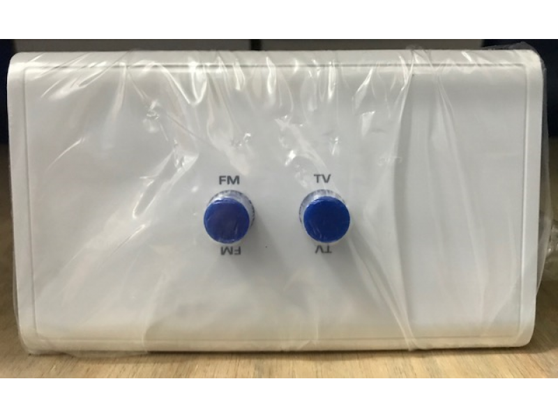 Schneider Pieno E82T32SCV Twin Gang TV/FM Socket Outlet White