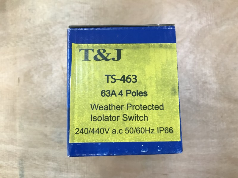 4P63A T&J Isolator-Grey