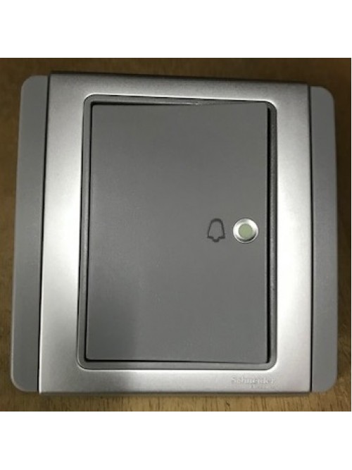 Schneider Neo E3031HBP 1 Gang Bell Press Switch Grey