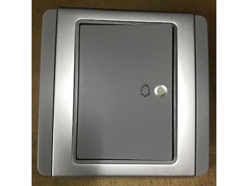 Schneider Neo E3031HBP 1 Gang Bell Press Switch Grey