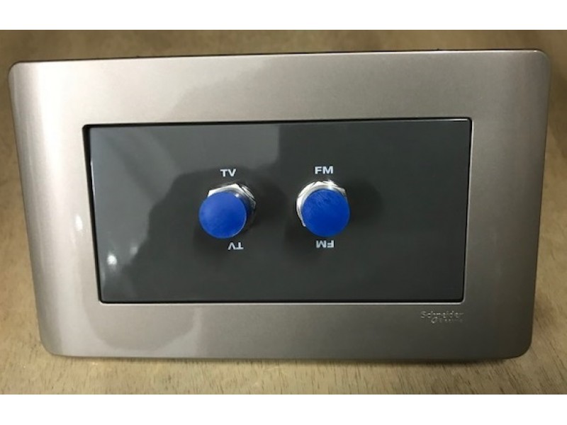 Schneider Zencelo E84T30TFF TV/FM Outlet Silver Bronze