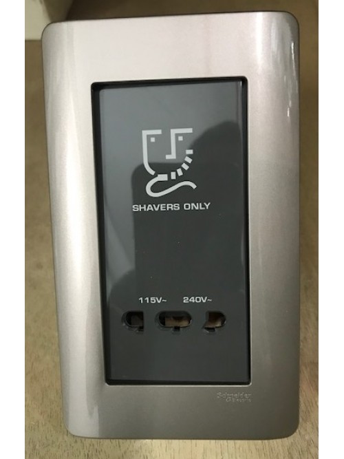 Schneider Zencelo E84T727V Shaver Unit Silver Bronze