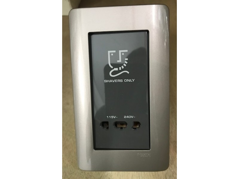 Schneider Zencelo E84T727V Shaver Unit Silver Bronze