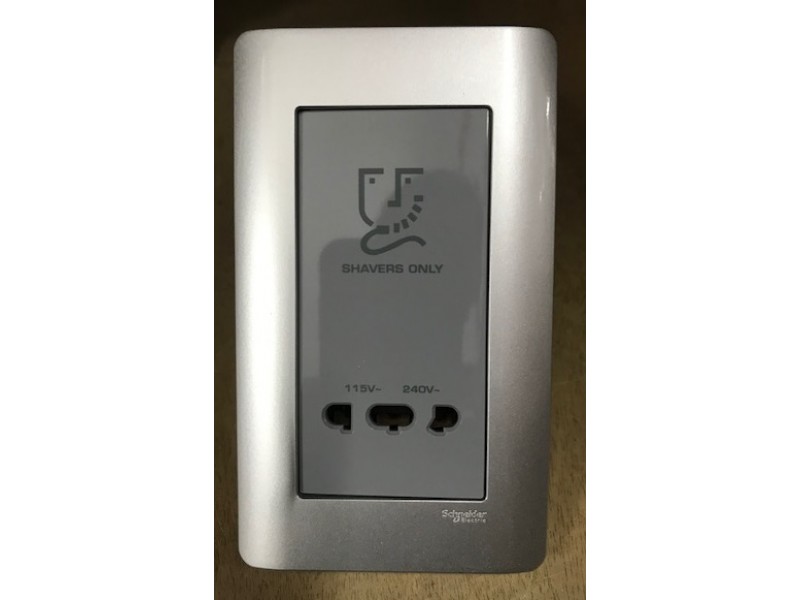 Schneider Zencelo E84T727V Shaver Unit Silver Satin