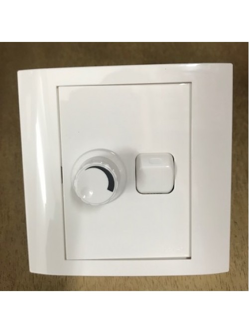 Hager 1 Gang 500W Dimmer Switch WXED1R500 White