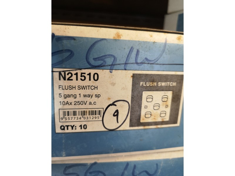 Neiken Flush Switch 5 Gang 1 Way 