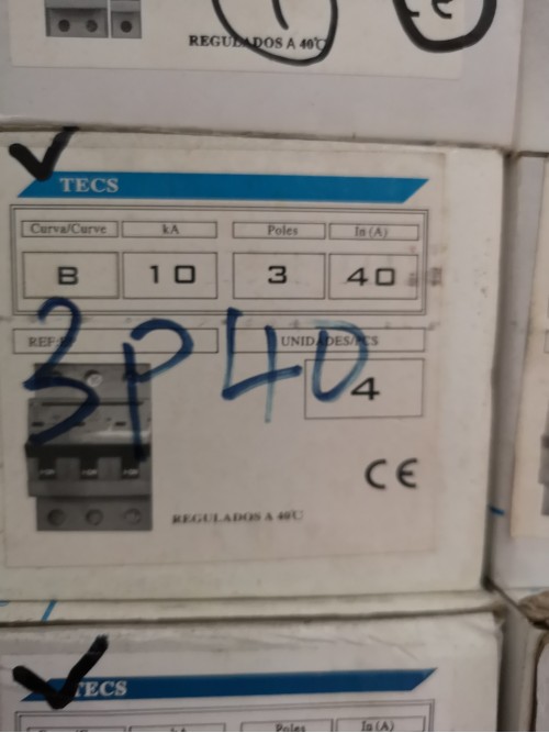 Terasaki MCB 3P40A 10KA Type B  