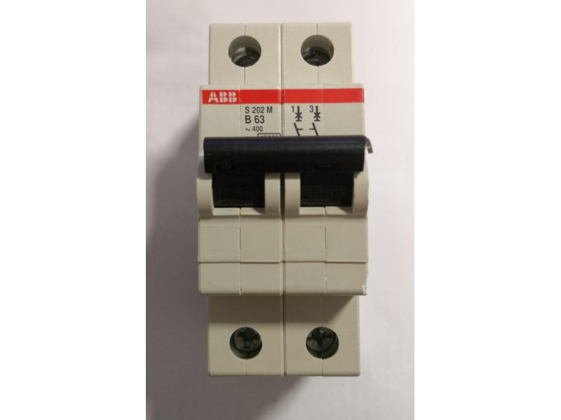 ABB 2P63A 10KA Type B MCB (S202M B63)
