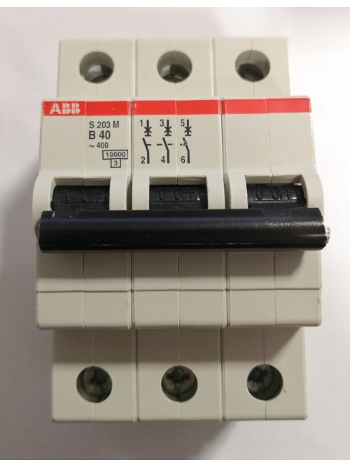 ABB 3P40A 10KA Type B MCB (S203M B40)