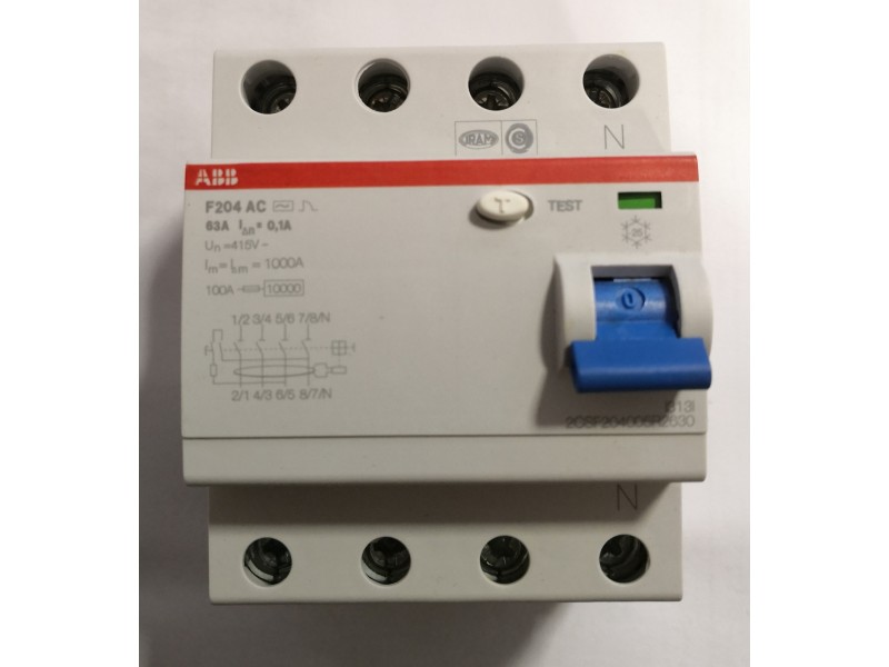 ABB 4P63A 100mA ELCB (F204 AC-63/0.1)