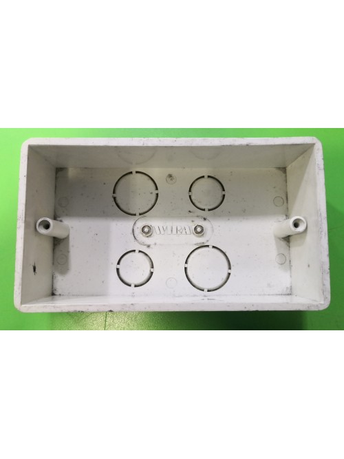 WIRA 2G PVC KO Box- White 