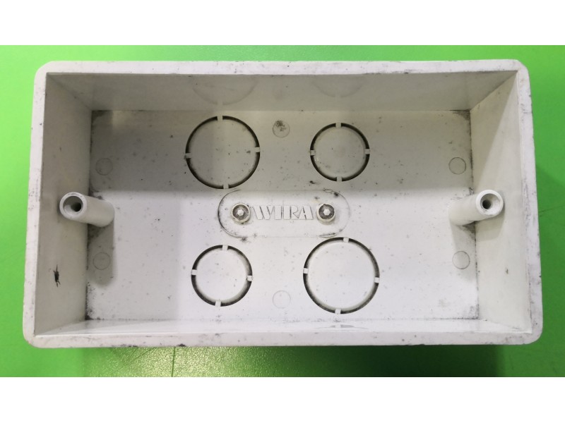 WIRA 2G PVC KO Box- White 